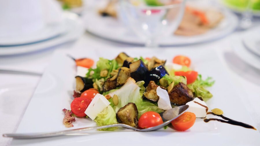 Catering plater close up